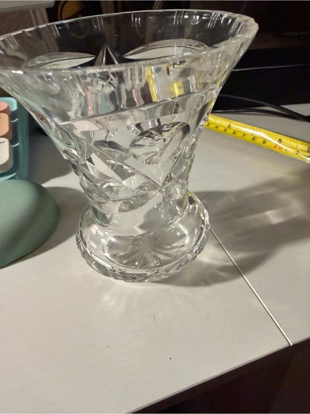 Clear Cut Crystal-Style Glass Vase - Classic Home Accent